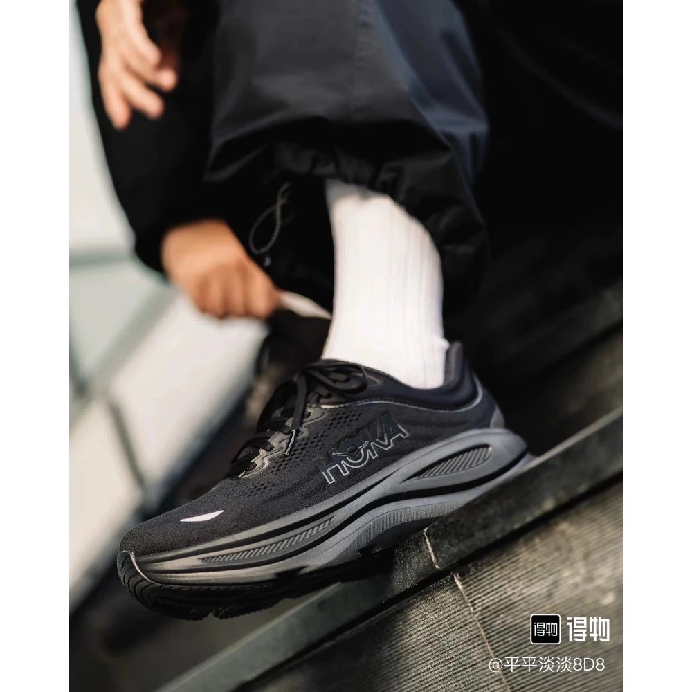 腳感之王 Hoka  Bondi 9   5cm超臨界發泡 加厚網面 過冬無壓力 男女跑步鞋增高運動鞋 休閒鞋-細節圖8