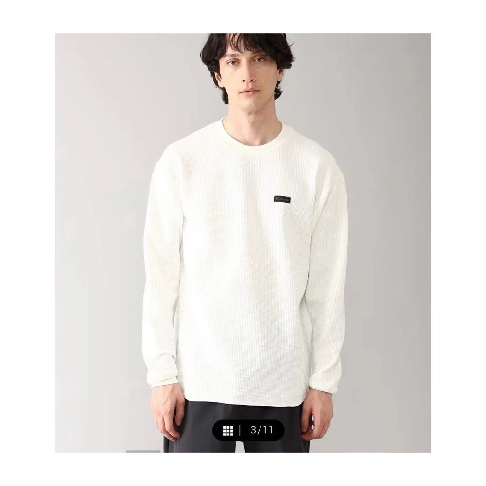 Columbia哥倫比亞黑標限定華夫格長袖T恤-細節圖2