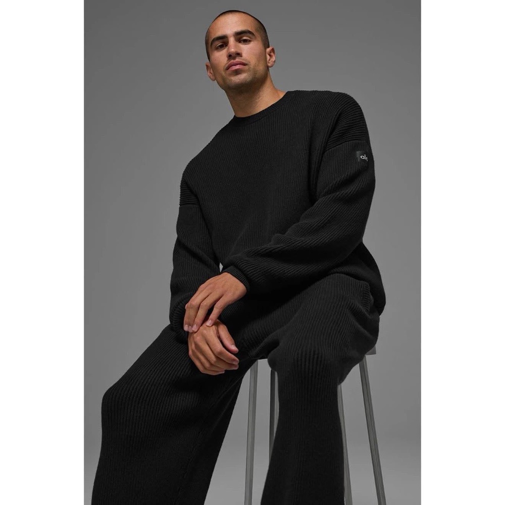 極簡高級 #【剛上市的新款】alo Domain 高克重純棉針織圓領毛衣 男女同款-細節圖2