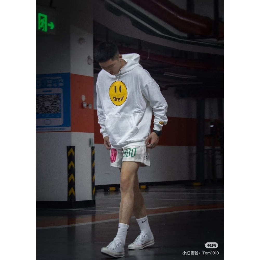 Drew House 胸前大笑臉重磅高街加絨連帽衛衣 情侶款（硅膠鑰匙扣）-細節圖3