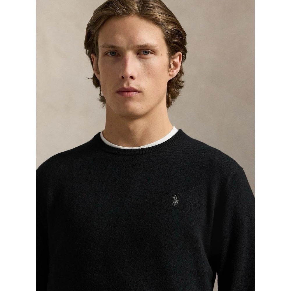 所有年齡段通吃款#【2025最新款】ralph Lauren經典馬刺繡  Logo 基礎款圓領 羊毛混紡針織衫毛衣 男女-細節圖2