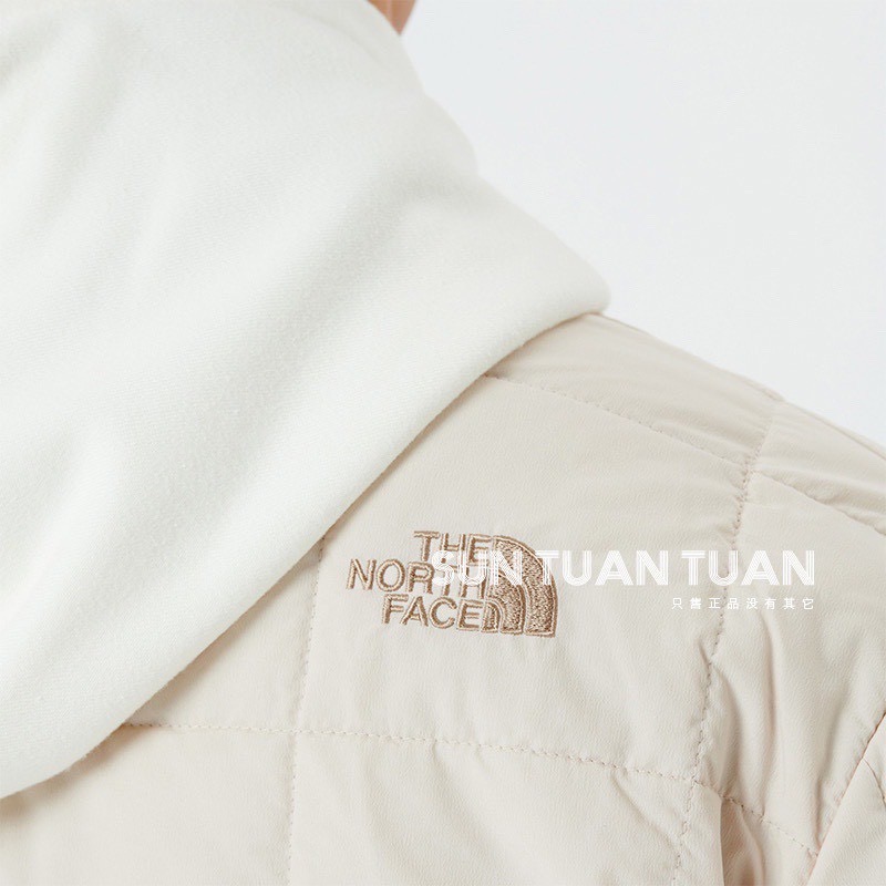 TNF三色無領日系內膽式極簡棉服外套-細節圖3