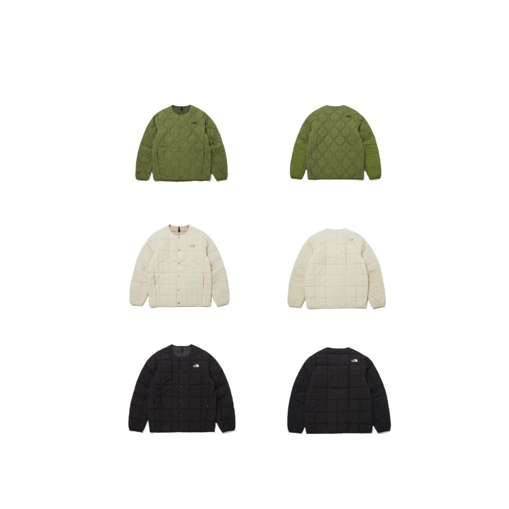 TNF三色無領日系內膽式極簡棉服外套-細節圖4