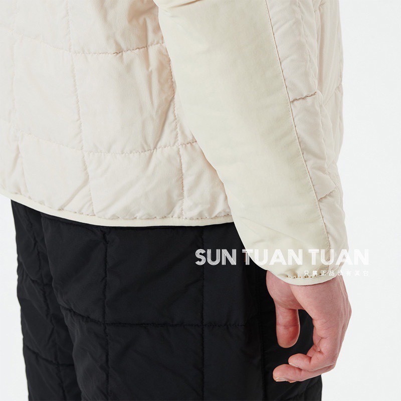 TNF三色無領日系內膽式極簡棉服外套-細節圖5