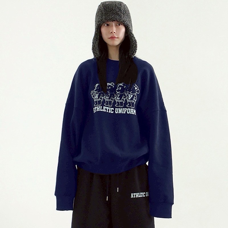 ADLV四熊印花大學T-細節圖4