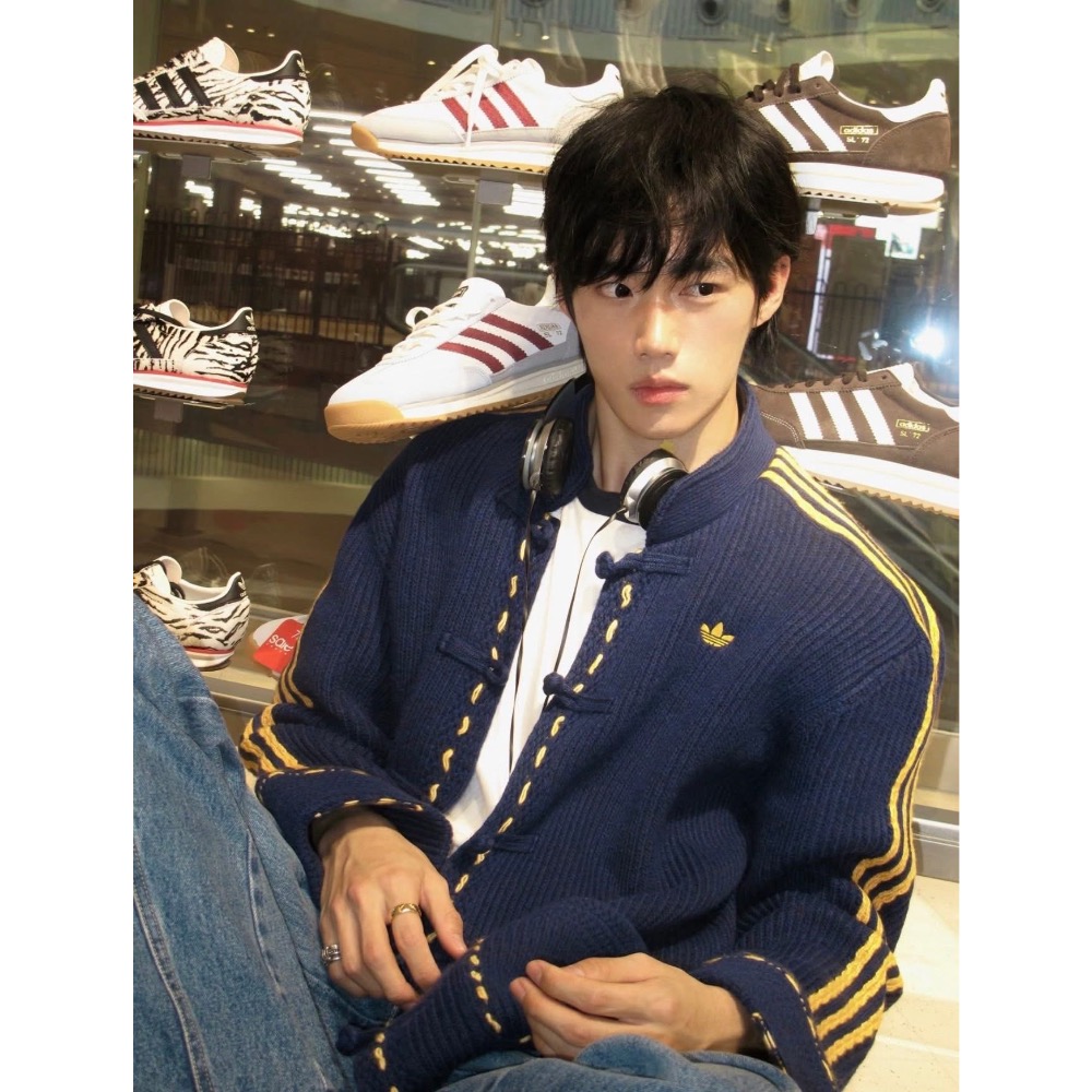 聖誕節特輯Adidas 新中式唐裝針織衫-細節圖3