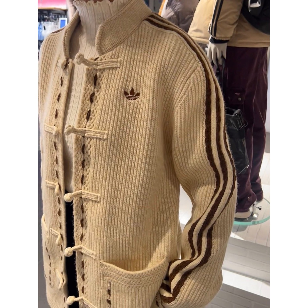 聖誕節特輯Adidas 新中式唐裝針織衫-細節圖6