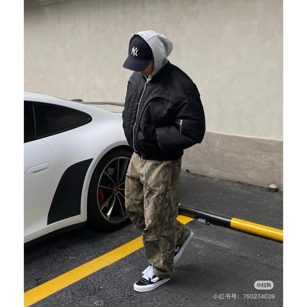 解構設計感 MA1＃【要風度也要溫度】Cleanfit 不規則解構剪裁 弧形加厚保暖棉服 男女款 7067#-細節圖4