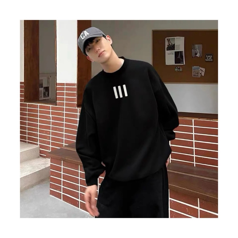 重磅特清福利#【三條槓•圓領】FOG ESSENTIALS三條槓美式小眾 加絨帽衫 男女同款-細節圖6