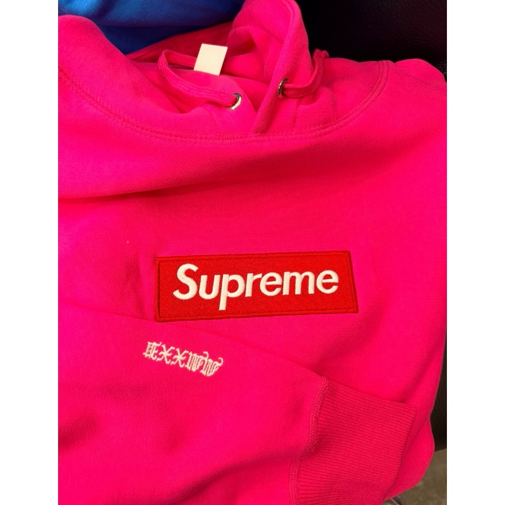 會員限定 Supreme FW25 Box Logo Hooded Sweatshirt 刺繡標誌logo袋鼠口袋連帽衛-細節圖2