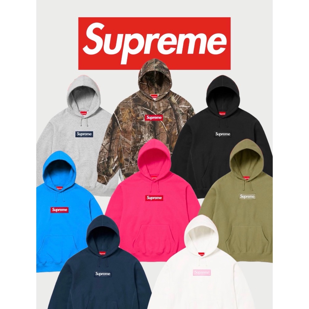 會員限定 Supreme FW25 Box Logo Hooded Sweatshirt 刺繡標誌logo袋鼠口袋連帽衛-細節圖3