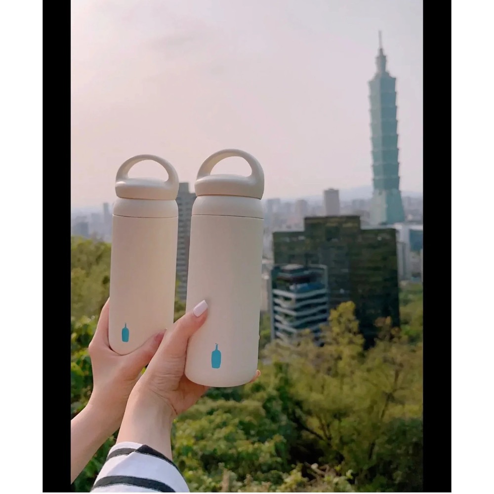 奶呼呼的顏色 多喝熱水 Bluebottle 藍瓶 不鏽鋼帶茶漏雙層直飲保溫杯 手提隨行杯-細節圖4