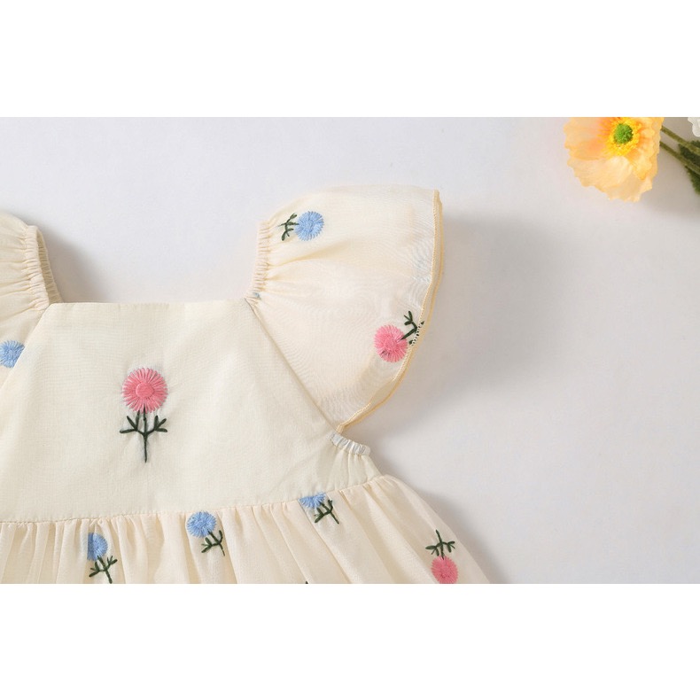 MOOZ｜刺繡小花包屁裙（附髮圈）-細節圖3