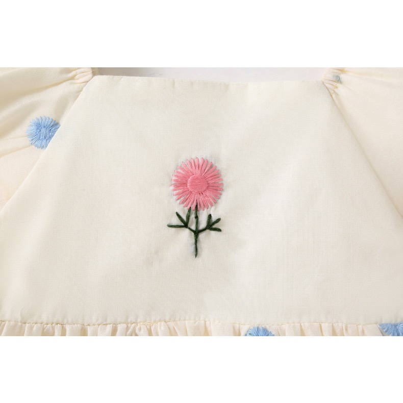 MOOZ｜刺繡小花包屁裙（附髮圈）-細節圖4