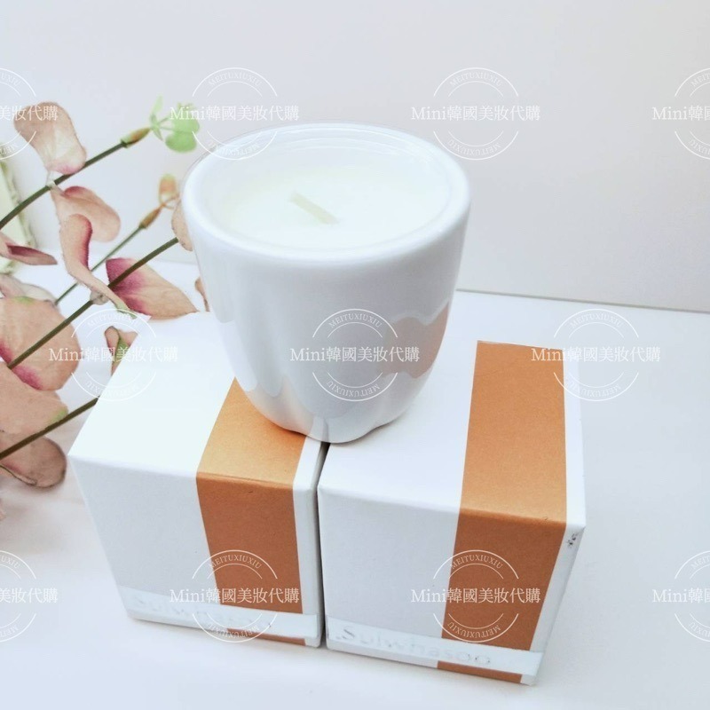 ☆mini韓國美妝代購☆Sulwhasoo 雪花秀 限量版 白瓷潤燥香氛蠟燭 50g 潤燥香氛蠟燭 大豆蠟燭 無煙蠟燭-細節圖4