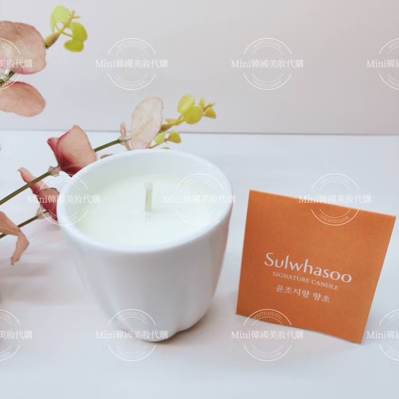 買一送一☆mini韓國美妝代購☆Sulwhasoo 雪花秀 白瓷潤燥香氛蠟燭 50g 潤燥香氛蠟燭 潤燥精華香味-細節圖6