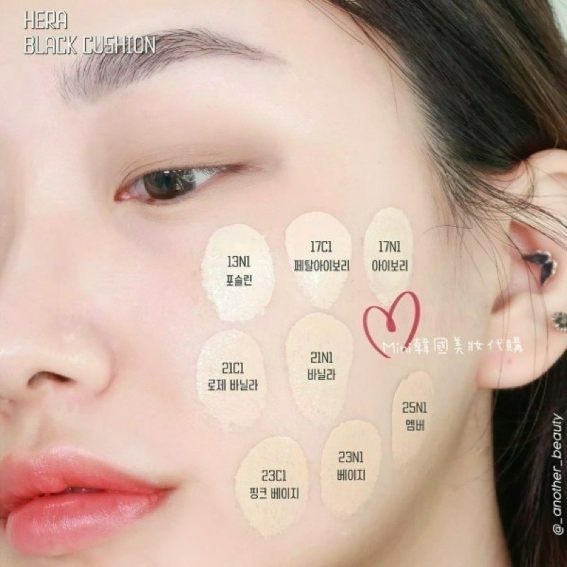 ☆mini韓國美妝代購☆赫拉 HERA  HD 黑金氣墊粉餅 HD 黑金粉底液 24H超持妝 氣墊補充芯-細節圖3