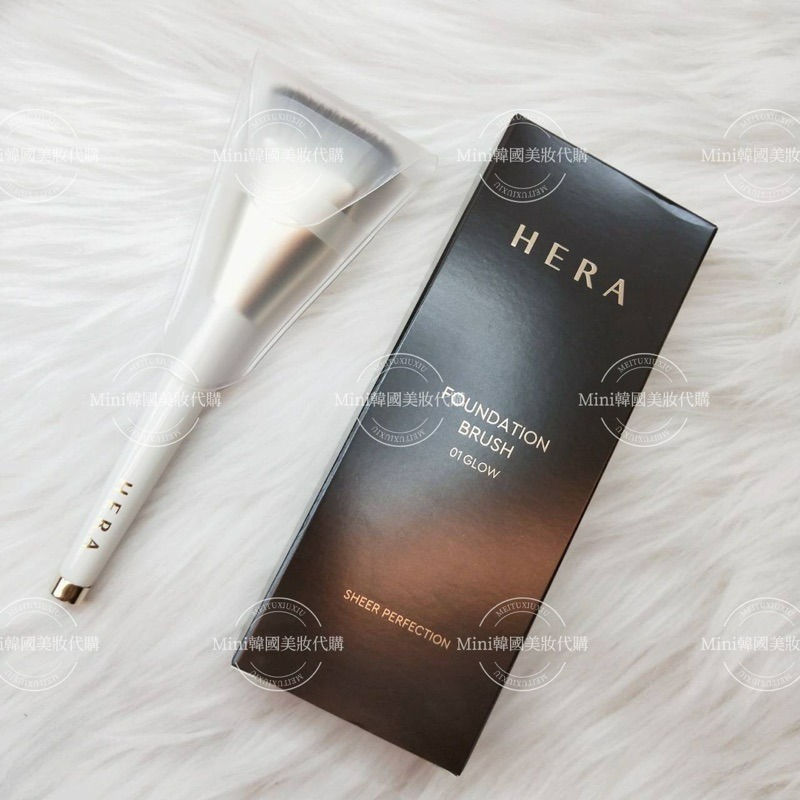 ☆mini韓國美妝代購☆ Hera 赫拉 光澤粉底刷 GLOW FOUNDATION BRUSH 扁平粉底刷-細節圖6