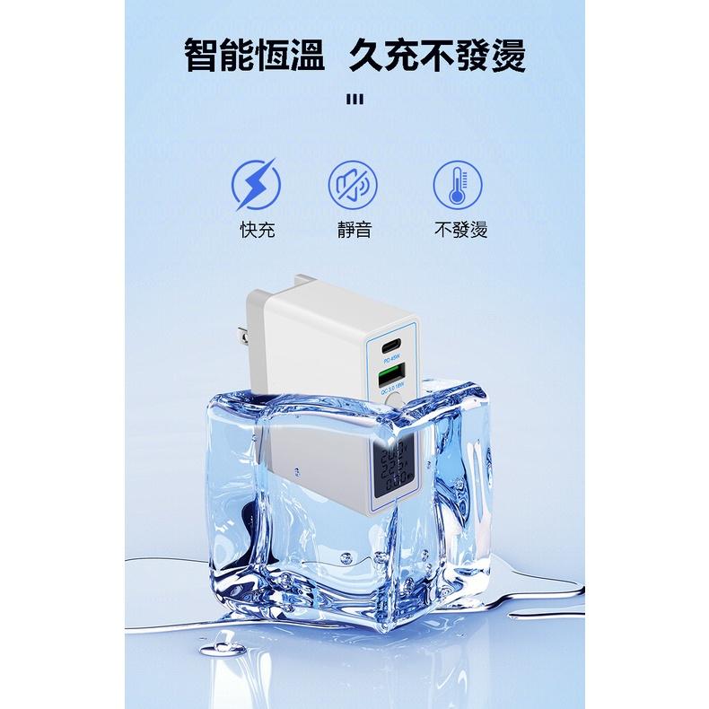 【EPN】【現貨當天出貨!!!】快速充電器 大功率充電器 45瓦充電器 QC3.0充電器 顯屏充電器 iphone快充頭-細節圖5