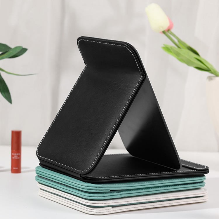 現貨｜桌面化妝鏡 防水 加厚可摺疊收納鏡 便攜化妝鏡 簡易梳妝鏡 檯式化妝鏡 歐式鏡子 化妝鏡 梳妝鏡 鏡子-細節圖4