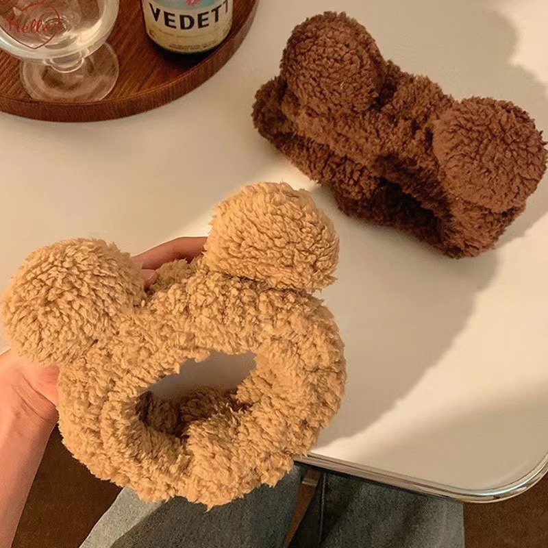 現貨｜小熊洗臉髮帶 多色可選 洗臉髮箍 洗臉髮帶 髮飾 髮窟 洗臉 化妝 洗臉束髮帶 束髮帶 髮圈 頭帶 髮箍-細節圖5