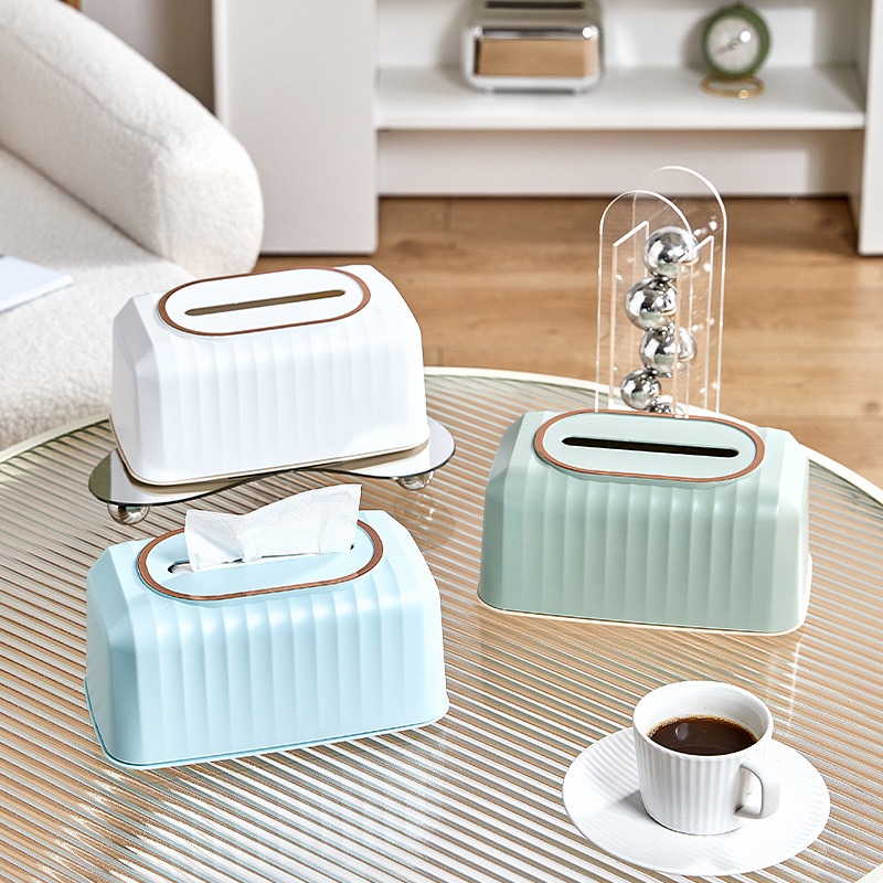 現貨｜北歐面紙盒 輕奢簡約金邊面紙盒 升降紙巾盒 彈簧衛生紙盒  收納盒 自動紙巾收納 客廳 飯店 車用-細節圖2