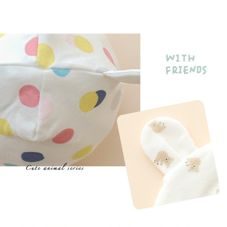 現貨｜新生兒棉質帽子 新生兒嬰兒帽子 嬰兒胎帽 初生兒護囟門帽 春秋四季款 無骨帽子 嬰兒服裝-細節圖6