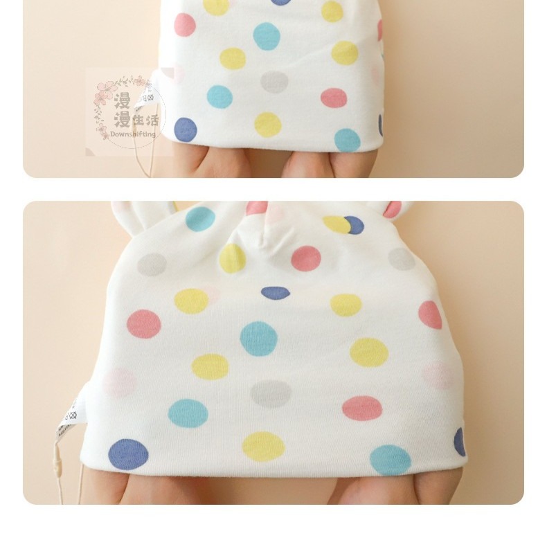 現貨｜新生兒棉質帽子 新生兒嬰兒帽子 嬰兒胎帽 初生兒護囟門帽 春秋四季款 無骨帽子 嬰兒服裝-細節圖8