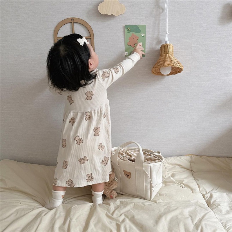 韓國手提包 小熊媽媽包 格紋媽媽包 包中包 散步手提袋 媽媽包 帆布包 外出輕便多功能手提包 溜娃母嬰包 上班包-細節圖9