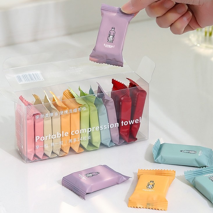 現貨｜壓縮一次性洗臉巾 旅行加大壓縮毛巾 可攜式一次性洗臉巾拋棄式洗臉巾 拋棄式毛巾 旅行壓縮毛巾拋乾濕兩用-細節圖5