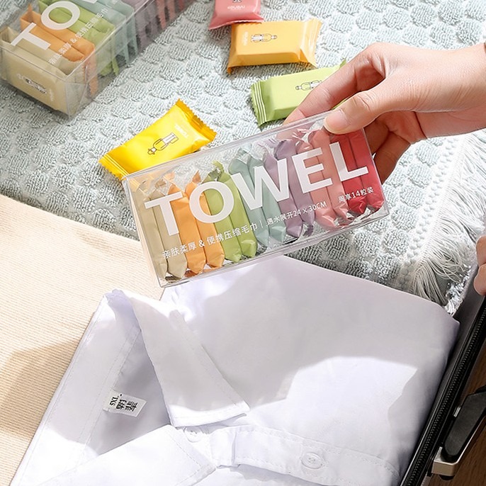 現貨｜壓縮一次性洗臉巾 旅行加大壓縮毛巾 可攜式一次性洗臉巾拋棄式洗臉巾 拋棄式毛巾 旅行壓縮毛巾拋乾濕兩用-細節圖6