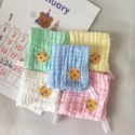 現貨｜韓版超柔軟六層紗 一組五條 厚款泡泡紗 方巾 紗布巾 三角巾 口水巾 手帕 洗澡巾 幼稚園毛巾 嬰兒洗臉巾-規格圖11