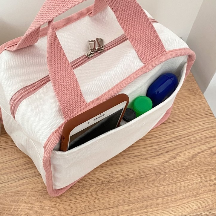 現貨｜媽媽手提包 兒童餐袋 幼稚園餐袋 野餐袋 小熊餐袋 保冰便當袋 三色碗 便當袋 幼兒園餐具袋 野餐袋 外出保溫-細節圖4