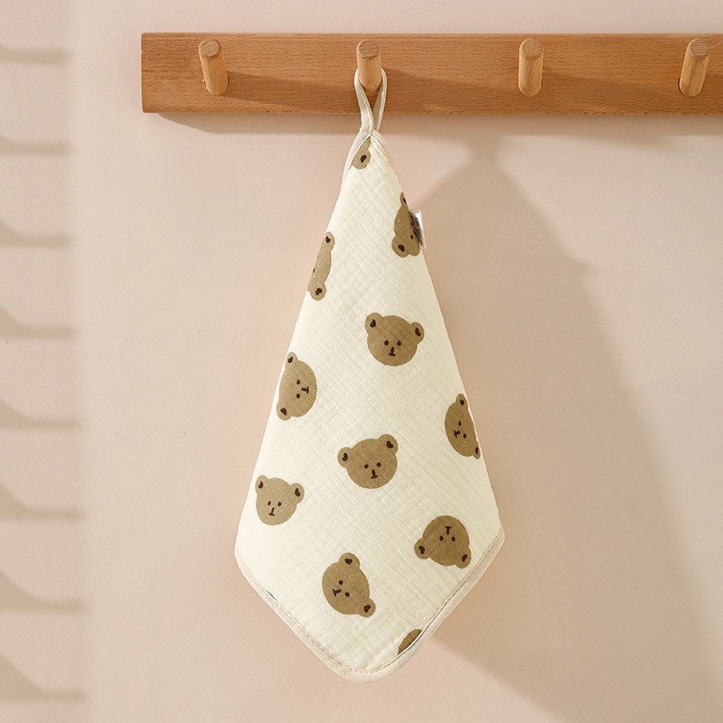 現貨｜四層紗手帕 新生兒紗布方巾 寶寶洗臉巾 洗澡巾 方巾 口水巾 洗臉巾 圍兜 兒童手帕 洗臉小方巾-細節圖9