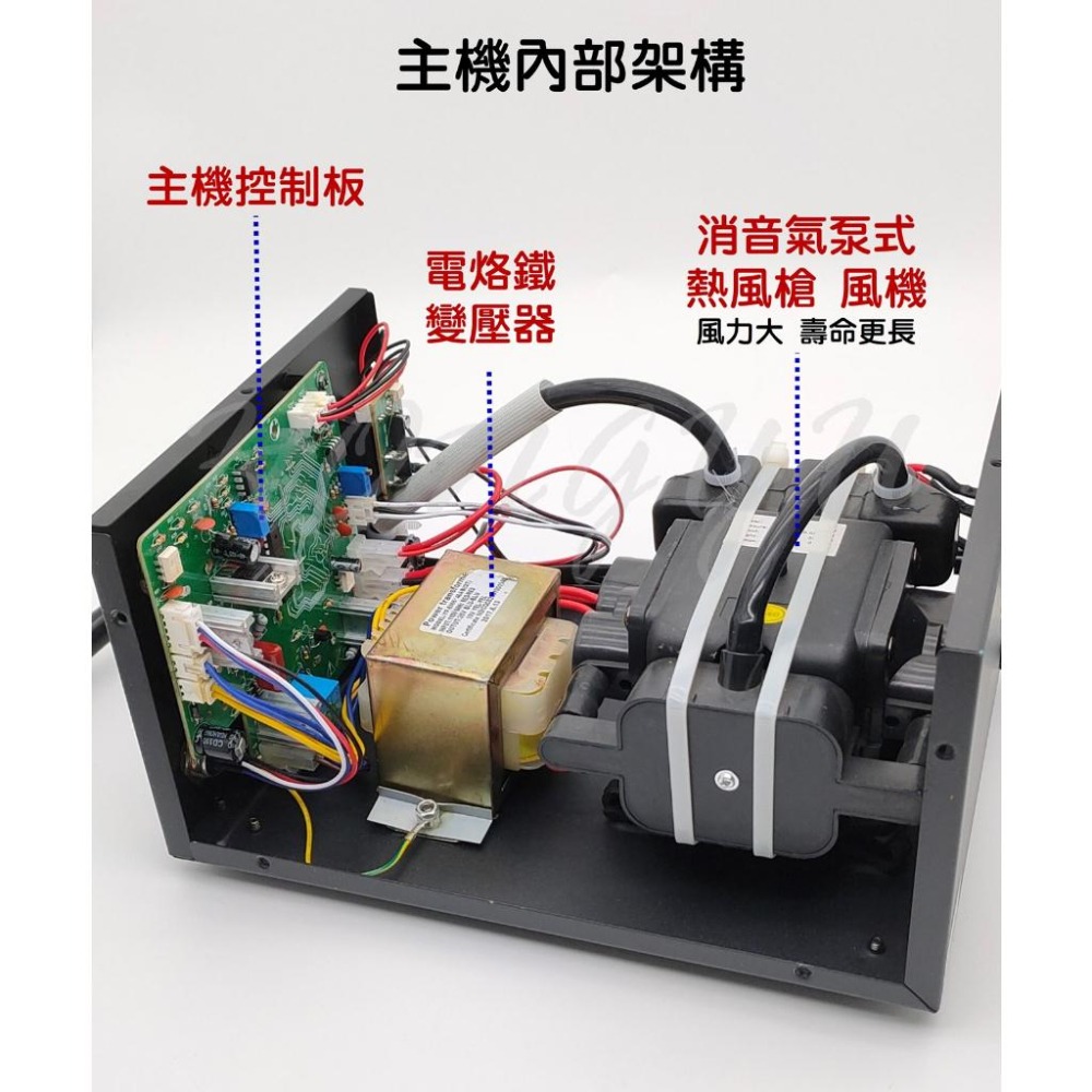 誼華 YIHUA 952D 二合一 拆焊台 兩用 熱風槍 電烙鐵 焊台 恆溫 調溫 熱風槍 110V-細節圖3
