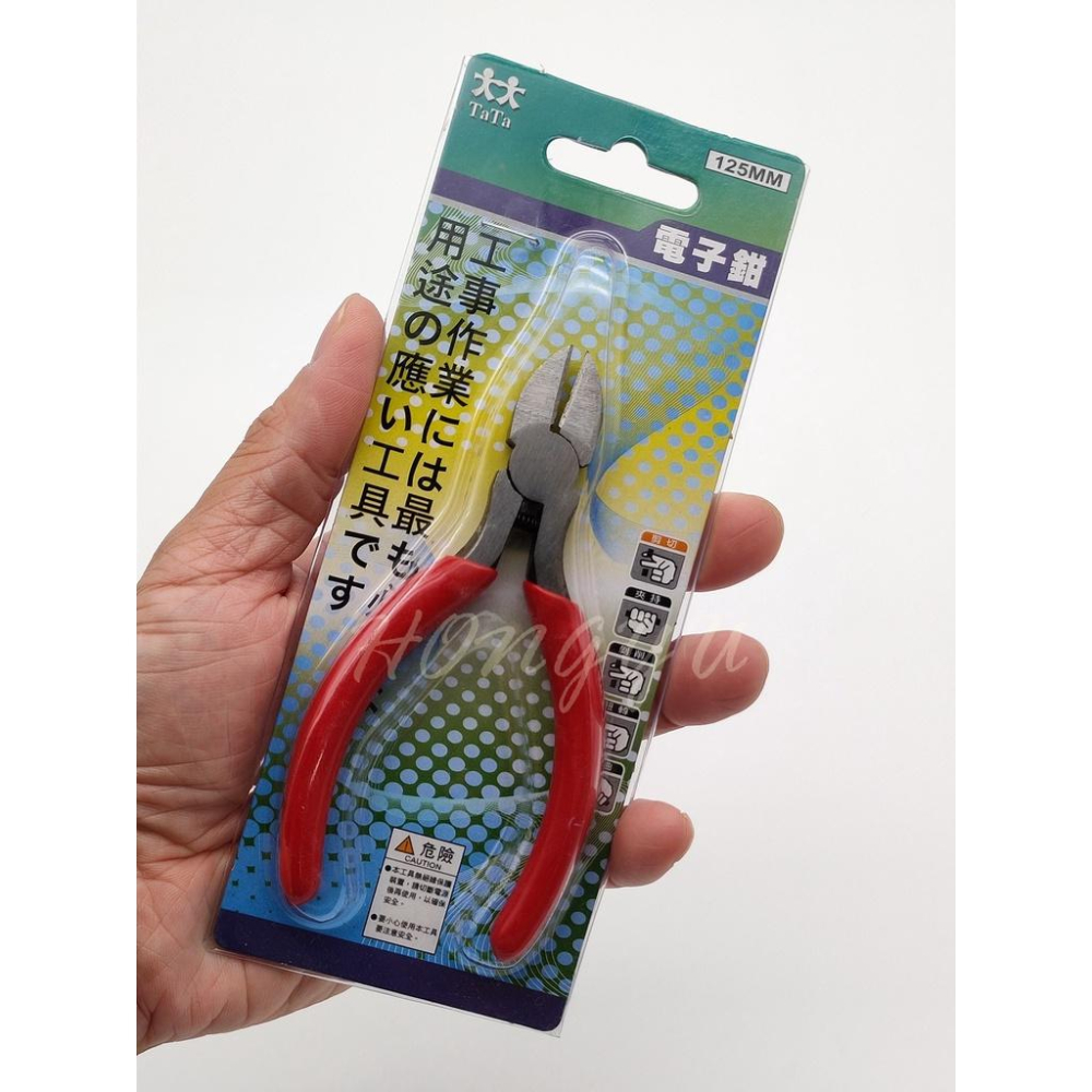 TaTa 台灣製造 金嘴 尖嘴鉗 斜口鉗 電子鉗 125mm 現貨 未稅-細節圖4