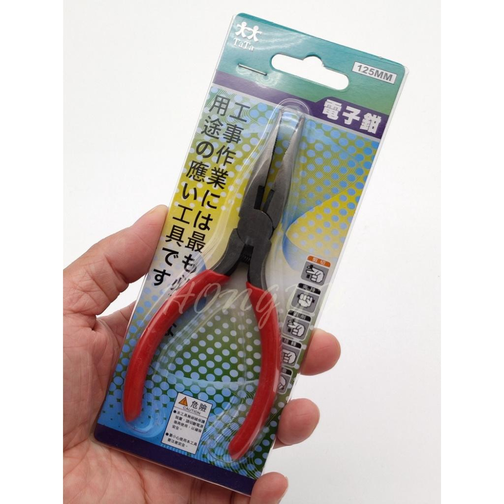 TaTa 台灣製造 金嘴 尖嘴鉗 斜口鉗 電子鉗 125mm 現貨 未稅-細節圖6