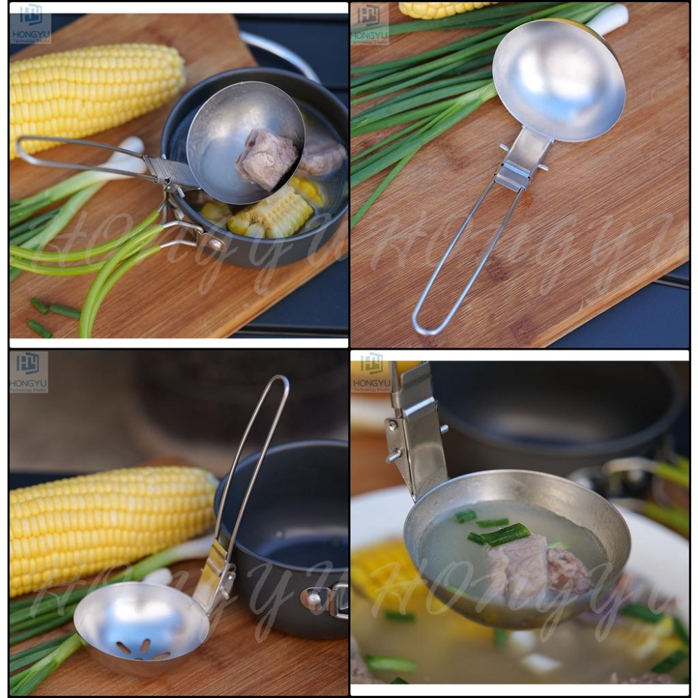 台灣出貨 戶外 不銹鋼 鍋鏟 可折疊鏟子 湯匙 鍋鏟便攜 廚房用品 燒烤 野炊 工具-細節圖7