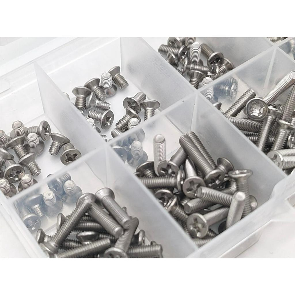 M3 十字平頭 螺絲 螺帽 套裝 組盒  盒裝 共340pcs 配螺母 不銹鋼304(A2-70) 現貨-細節圖5