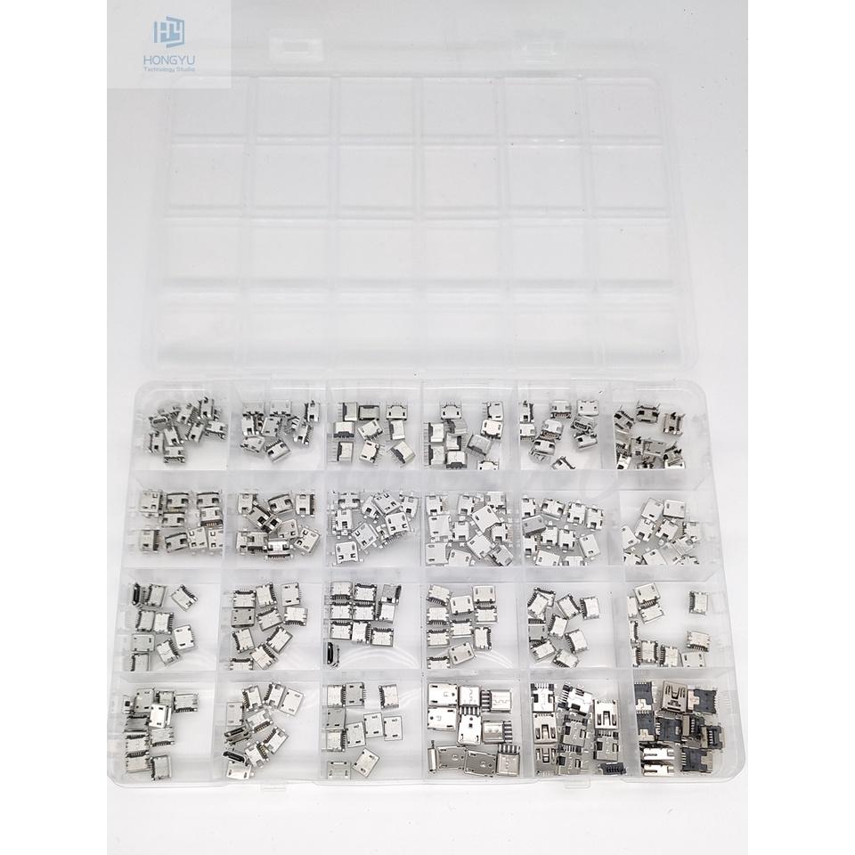 台灣現貨 Micro USB 接頭 端子 手機 24款常用接頭端子 套裝 接口 共240個 DIY 維修-細節圖4