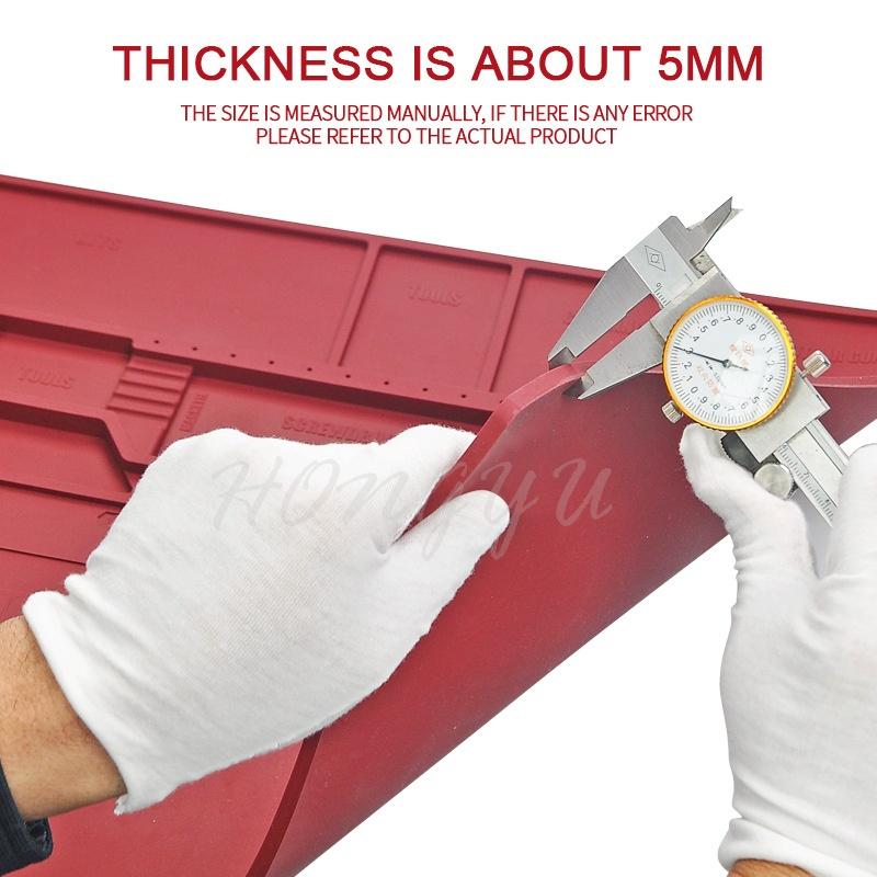 維修墊 矽膠墊 隔熱墊 電腦手機維修台 磁性 隔熱墊 耐溫500度 熱風槍焊台工作墊 烙鐵 手機拆螢幕 塑膠墊-細節圖2