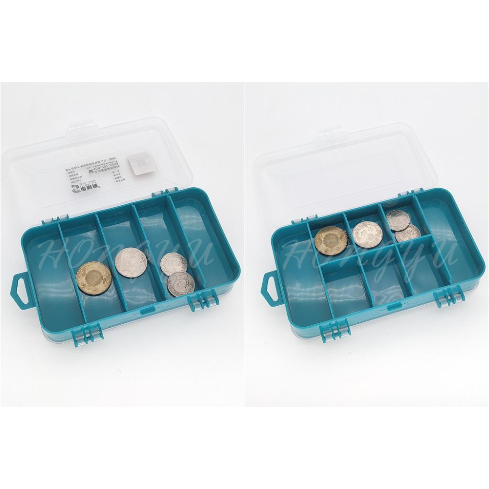 台灣現貨 13格 雙面 透明零件盒 收納盒 維修 便攜式 雙翻蓋 雙面元件盒-細節圖9