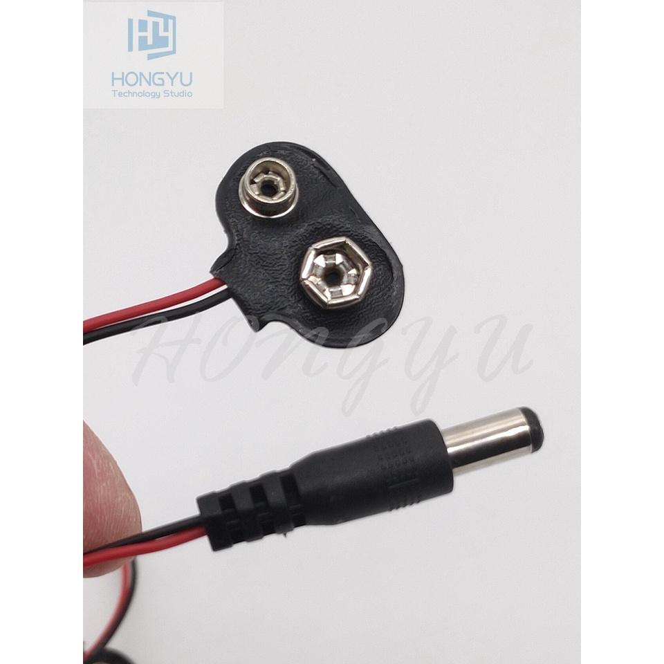 台灣出貨 9V 電源線 電池扣 兼容 UNO 2560 DUE ARDUINO dc3.5母頭 電源轉換頭-細節圖6