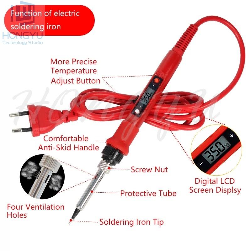 936H 數位調溫 烙鐵 內熱式電烙鐵 調溫電烙鐵 數顯烙鐵 110V/80W 套裝組 收納袋-細節圖5