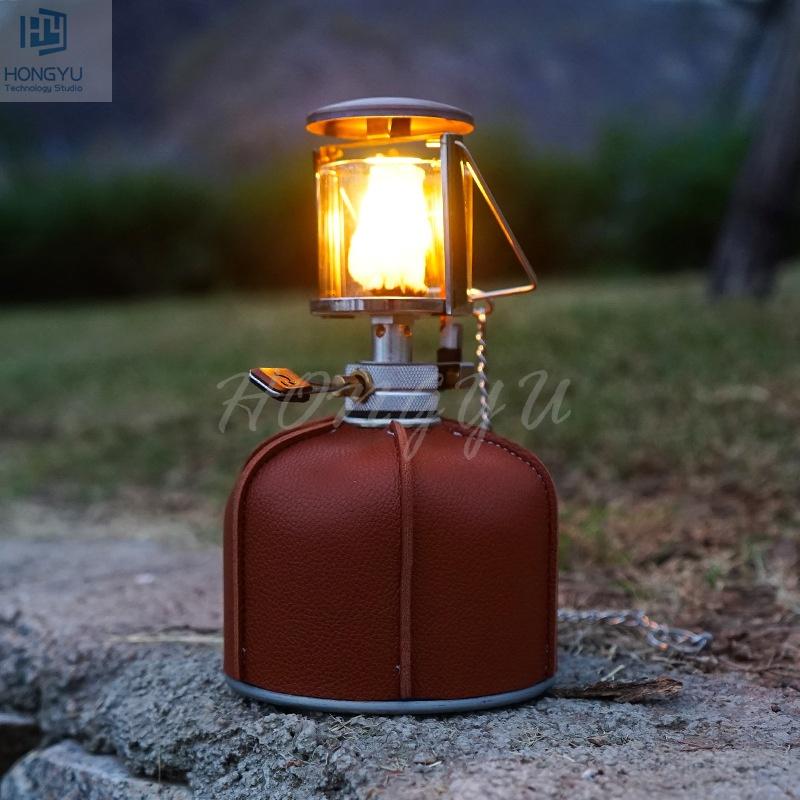 台灣出貨 戶外 露營 高山罐 扁氣罐 皮套 復古野營 瓦斯罐 煤氣罐 PU 皮革 保護套-細節圖6