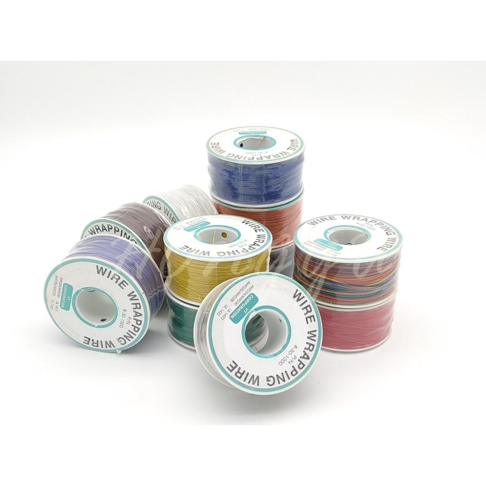 30AWG 30# OK線 單芯線 PCB跳線 鍍錫銅線 250M 多色 現貨-細節圖3