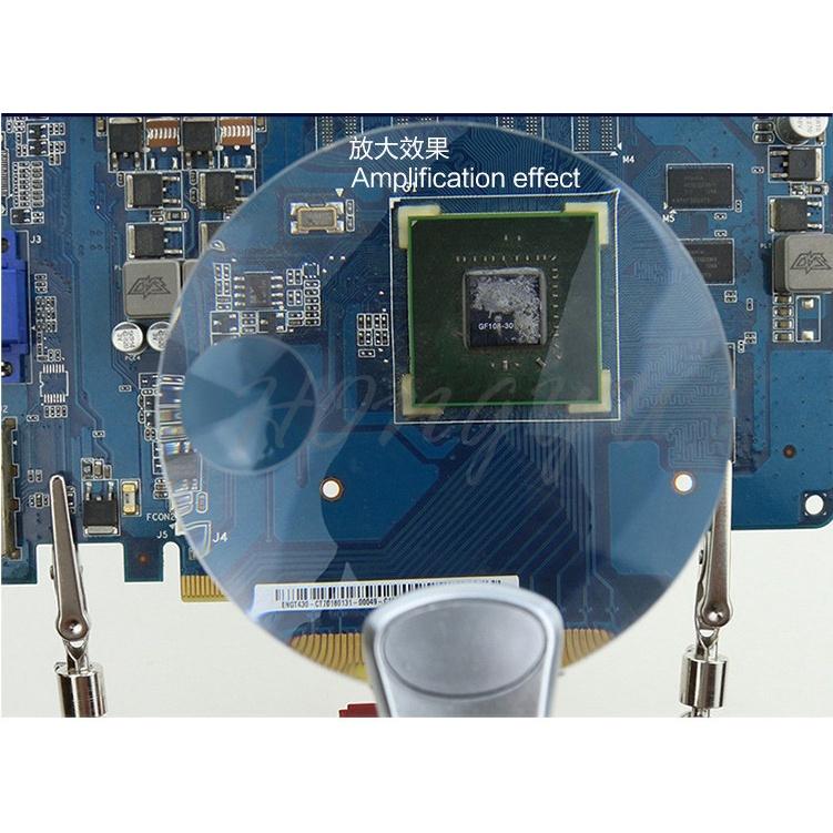 放大鏡 帶LED燈 360度轉動 多功能 修理台 工具 帶輔助夾 4號電池或USB插電 現貨-細節圖6