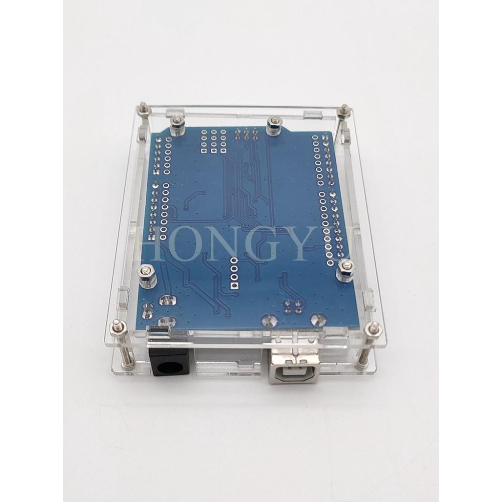 台灣出貨 Arduino UNO R3 開發板 透明ABS 壓克力 外殼 保護殼 保護盒-細節圖2