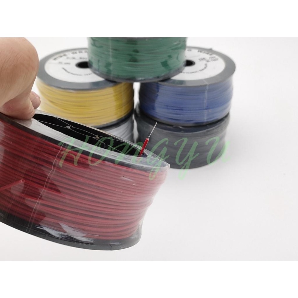24AWG 單股銅芯 OK線 加粗 單芯線 PCB跳線 鍍錫銅線 70M/捲 多色 現貨-細節圖5