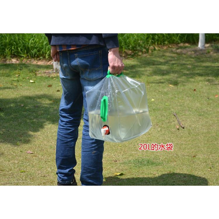 台灣出貨 戶外 露營 野餐 車用 攜帶式PVC 折疊水桶 10L 15L 20L-細節圖4
